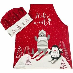 Kids Christmas Apron With Chef Hat Set Christmas Holiday Baking Cooking Cookies